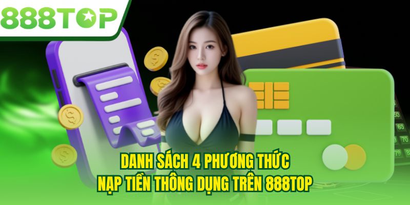 Danh sách 4 phương thức nạp tiền thông dụng trên 888TOP